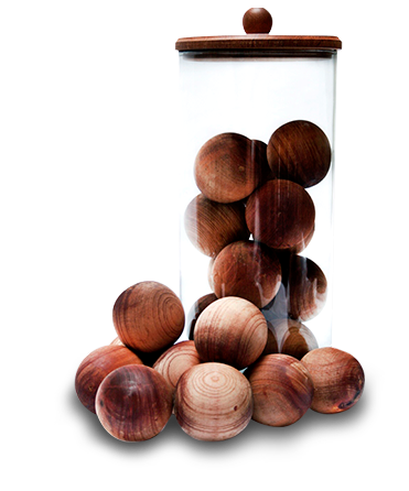 Esfera Grande De Madera Con Aroma Biocorp
